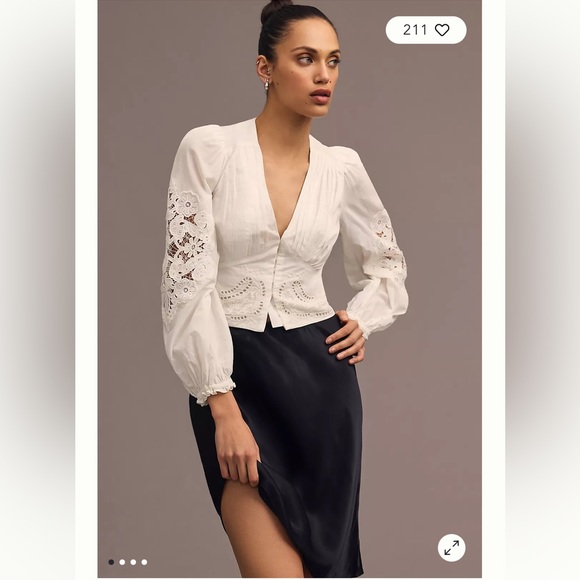 Farm Rio Long-Sleeve Lace Blouse Long-Sleeve
Lace Blouse Size XL. - Picture 4 of 17